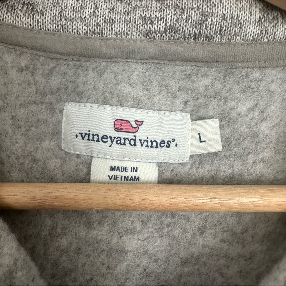 Vineyard Vines Woman’s Heathered Gray Zip-Up Sweater Pullover - Picture 4 of 7